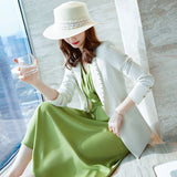 Interview Suit Women's Spring and Autumn Women's Slim Fit Skirt Two-Piece Dress