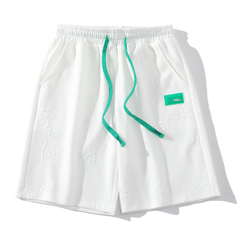 Mens White Shorts Men's Summer Casual Loose Track Pants