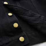 Children Jean Jackets Spring and Autumn Green Fashionable Jacket Lapel Long Sleeve Short