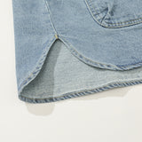 Men Denim Jackets Solid Color Multi-Pocket Lapel Denim Jacket Vintage