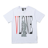 Vlone T Shirt Big V Statue Of Liberty Maychao Hip-Hop Street Men And Women Couple T-Shirt Casual