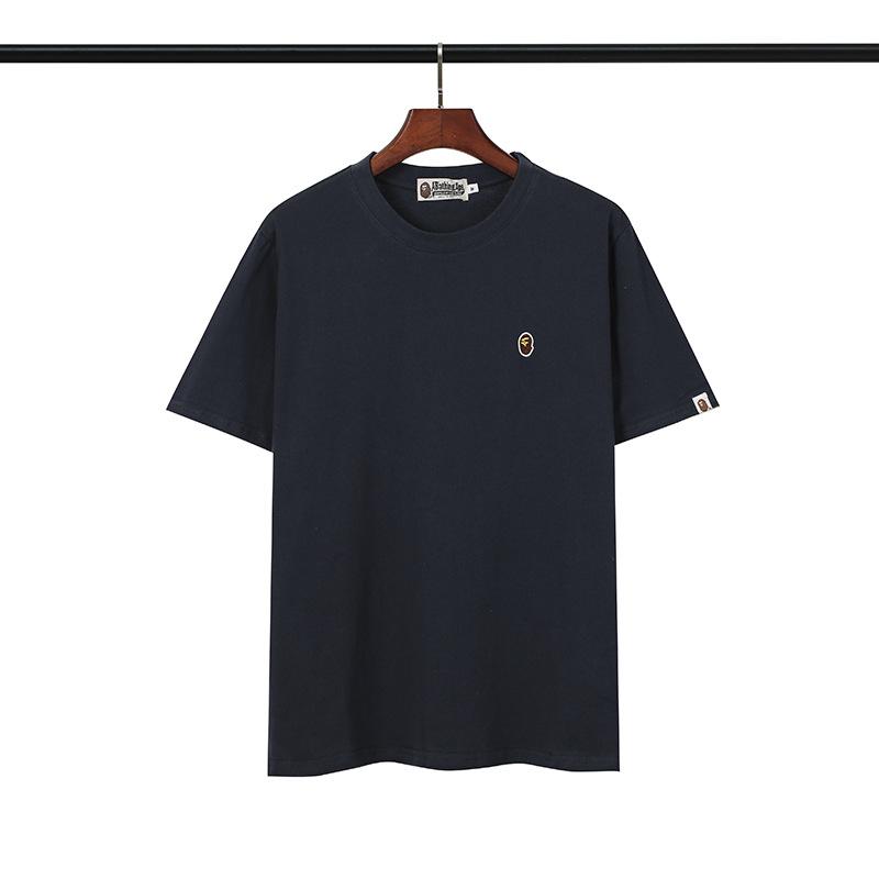 Bathing Ape T Shirt Embroidered Ape Head Short Sleeve Cotton T-shirt