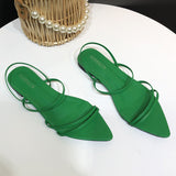 Women Black Dress Shoes Sandals Summer Thin Strap Sandals