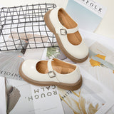 Mary Jane Shoes Women'S Leather Shoes Summer Mary Jane Shoes