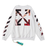 Off White Sweatshirts Arrow Print Sweater Ow Loose Round Neck