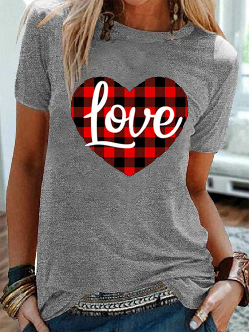 Valentine's Day T Shirt Men's Short-Sleeved European and American Top T-shirt