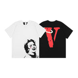 Vlone T Shirt Die Monroe Loose Male And Female Couple Short Sleeve T-Shirt
