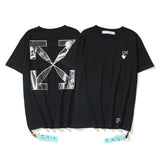 Off White T Shirts Arrow Short Sleeve T-Shirt Casual Loose Bottoming Shirt