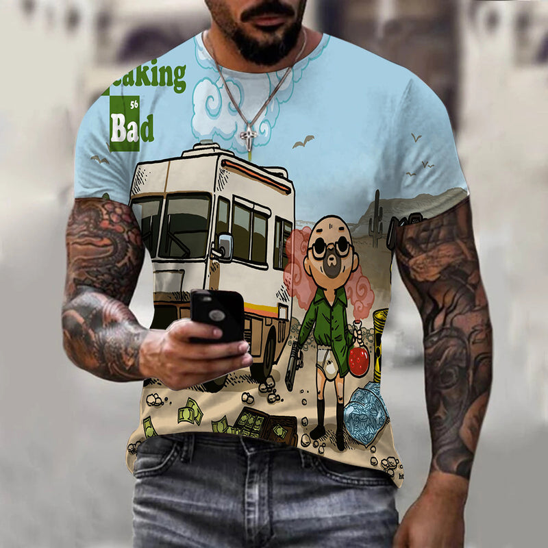 Heisenberg T Shirt Men'S Short-Sleeved T-Shirt Deadly Poison Artist Printed Men'S T-Shirt