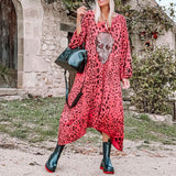 Kendall Jenner Wedding Guest Dress Leopard Print Long Sleeve Casual