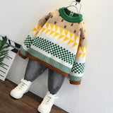 Toddler Boys Sweater Boys' Handsome Sweater Spring and Autumn Sweater Sweater