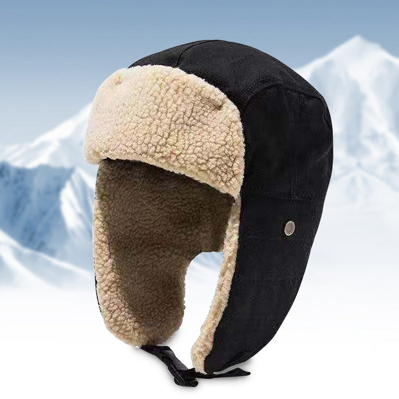 Winter Hats Retro Female Warm Pilot Motorcycle Cap