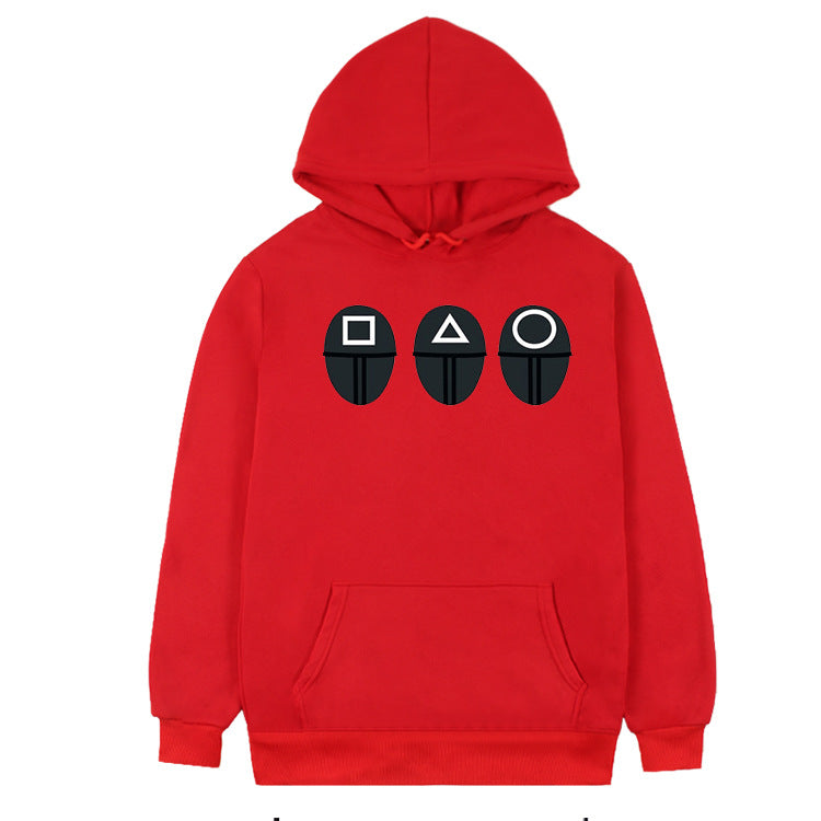 Squid Game Costume Pattern Print Hooded Couple Sweater