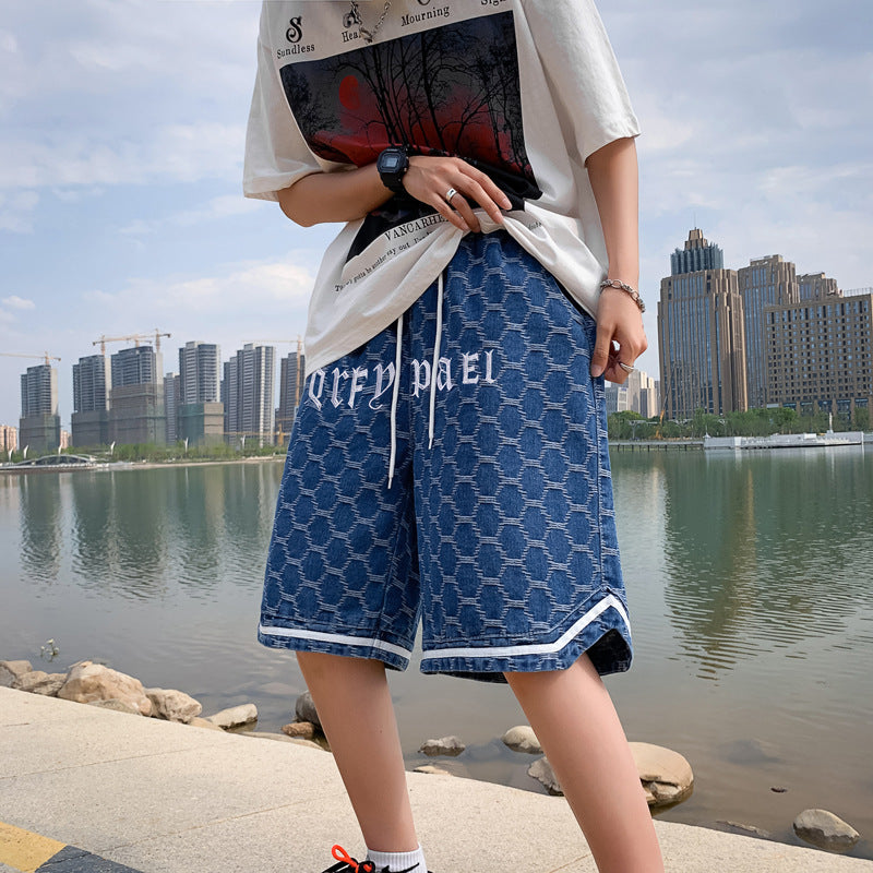 Men Denim Shorts Men's Summer
