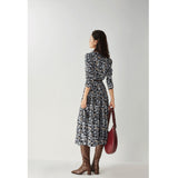 Gloria Vanderbilt Elegant Floral round Neck Loose Pleating