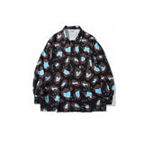 Man Fall Outfits Leopard Print Long Sleeve Shirt Men's Hip-Hop Fashionable Brand Loose Couple Casual Shirt