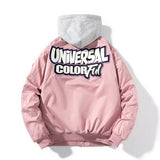 Varsity Jacket Baseball Uniform Women'S Spring Multicolor Jacket Men'S Hooded