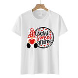 Valentine's Day T Shirts Couples Letter Heart Printing Women's Pullover T-shirt