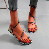 Women Open Toe Sandals Flats Spring Flat Beach Casual Sandals for Women