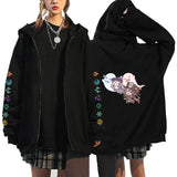 Men Hoodie Original God Genshin Spring and Autumn Leisure plus Velvet Hooded Zipper Sweatshirt