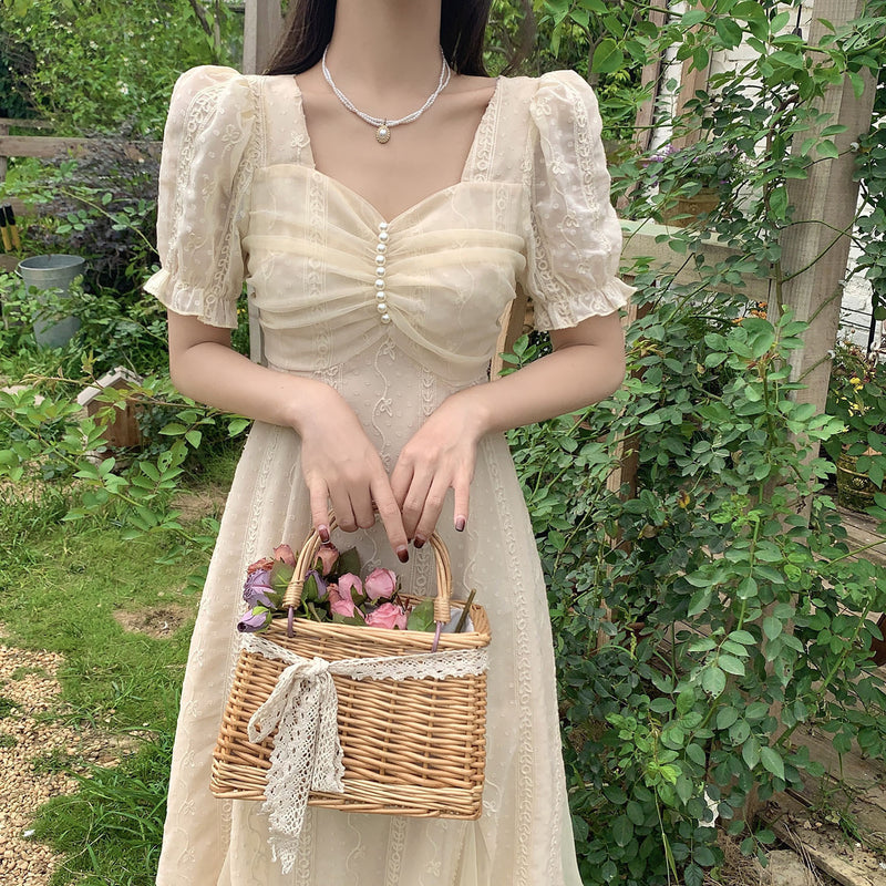 Regency Dress Chiffon Long Dress Gentle Platycodon Grandiflorum Suspender Skirt