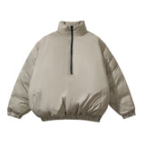 Cardigan Baseball Jacket Fog Essentials Cotton-Padded Coat for Men and Women Half Zipped Cotton-Padded Jacket