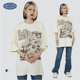 Y2g Shirts for Boys Loose Short Sleeve Male Letter Printed T-shirt