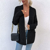 Women's Cardigan Knit Sweater Women's Autumn and Winter Knitted Cardigan Coat