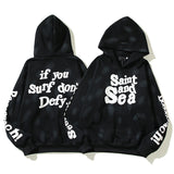 Kanye West Sunday Service Hoodie Autumn And Winter Foam Letters Printed Hoodie Fleece Lined