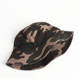Bucket Hat Fishing Cap Cotton Print Fisherman Hat Camouflage Bucket Hat Female Outdoor Climbing