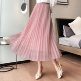 MIDI Mauve Skirt Women's Skirt Pleated Skirt