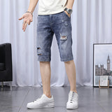 Men Jorts Men's Denim Retro Loose Elastic