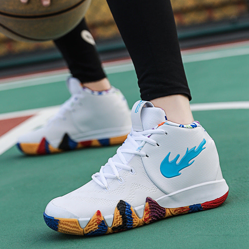 Men Basketball Shoeses Summer Mesh Breathable Sneakers High-Top Trendy Comfortable Sneakers