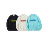 Men Sweater Letter Jacquard Knitwear Men Loose Pullover