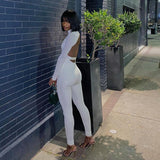 Spring New Women's Backless Tight Sports Fitness Jumpsuit Women