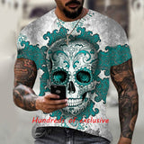 Skull T Shirt Summer Hot Men's 3D Skull Printed T-shirt