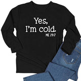 Yes I M Cold Sweatshirts Autumn Sunflower Printed Loose Sweatshirt