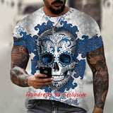 Skull T Shirt Summer Hot Men's 3D Skull Printed T-shirt