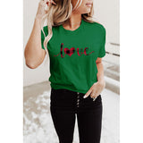 Valentine's Day T Shirts Couples Summer Women's round Neck Short Sleeve T-shirt Printed Top