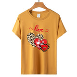 Valentine's Day T Shirt Short-Sleeved Men's and Women's Letter Printed T-shirt Top