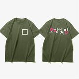Squid Game Costume Short Sleeve Loose Crew Neck T-shirt Top