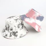 Bucket Hat Fishing Cap Cotton Print Fisherman Hat Leisure Basin Hat Men and Women Black Hat