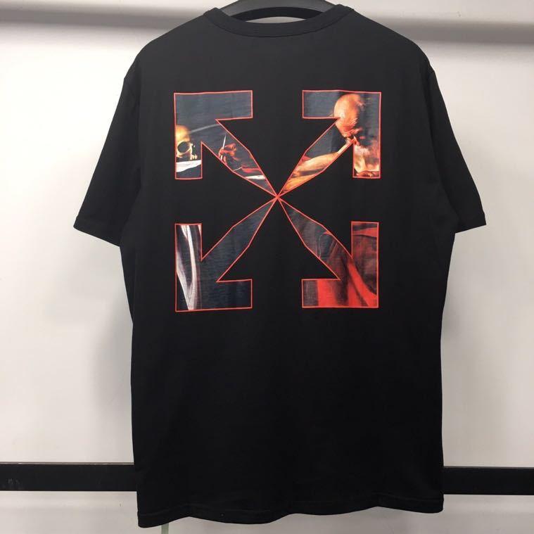 Off White T Shirt Ow Summer Arrow Print Loose Short Sleeve Cotton Tshirt Owt