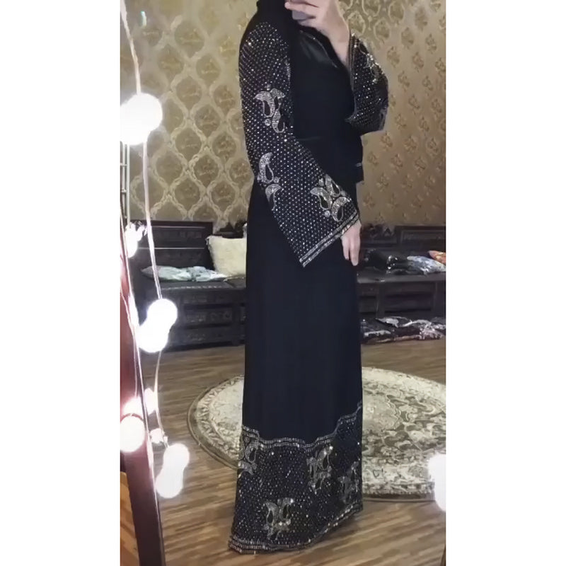 African Dashiki Dress Women's plus Size Black Dress