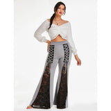 Coachella Music Festival Outfits Sports Fitness Yoga Pants Hip Stretch Sports Bell-Bottom Pants