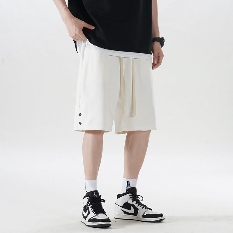 Men White Shorts Summer Men's Cotton Shorts Beach Pants Sports