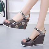High Heels Slides Summer Buckle High Heel Sandals