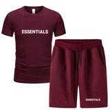 Fog Fear Of God T Shirt & Shorts 2 Pieces Set Summer Men'S Short Sleeve T-Shirt Shorts Casual