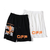 Off White Summer Jerry Mouse Arrow Shorts Men'S And Women'S Loose Cropped Pants Owt