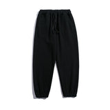 Man Fall Men's Simplicity Long Pants Multi-Pocket Tether Loose Mid Waist Ankle Banded Pants